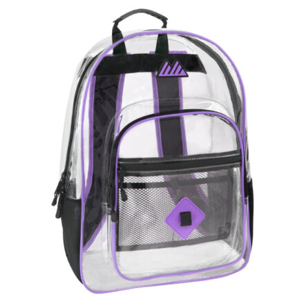 Wholesale 18 Inch Clear Pvc Backpack Purple in Bulk