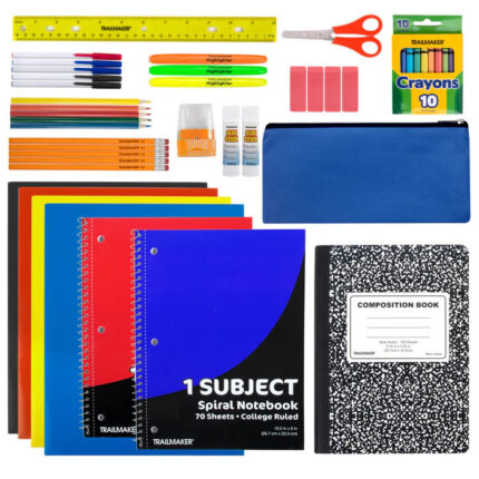Bulk 45 Piece School Supplies Kits All in One Classroom Essentials