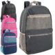 17 inch boys backpack with double front zippered pockets for school use
