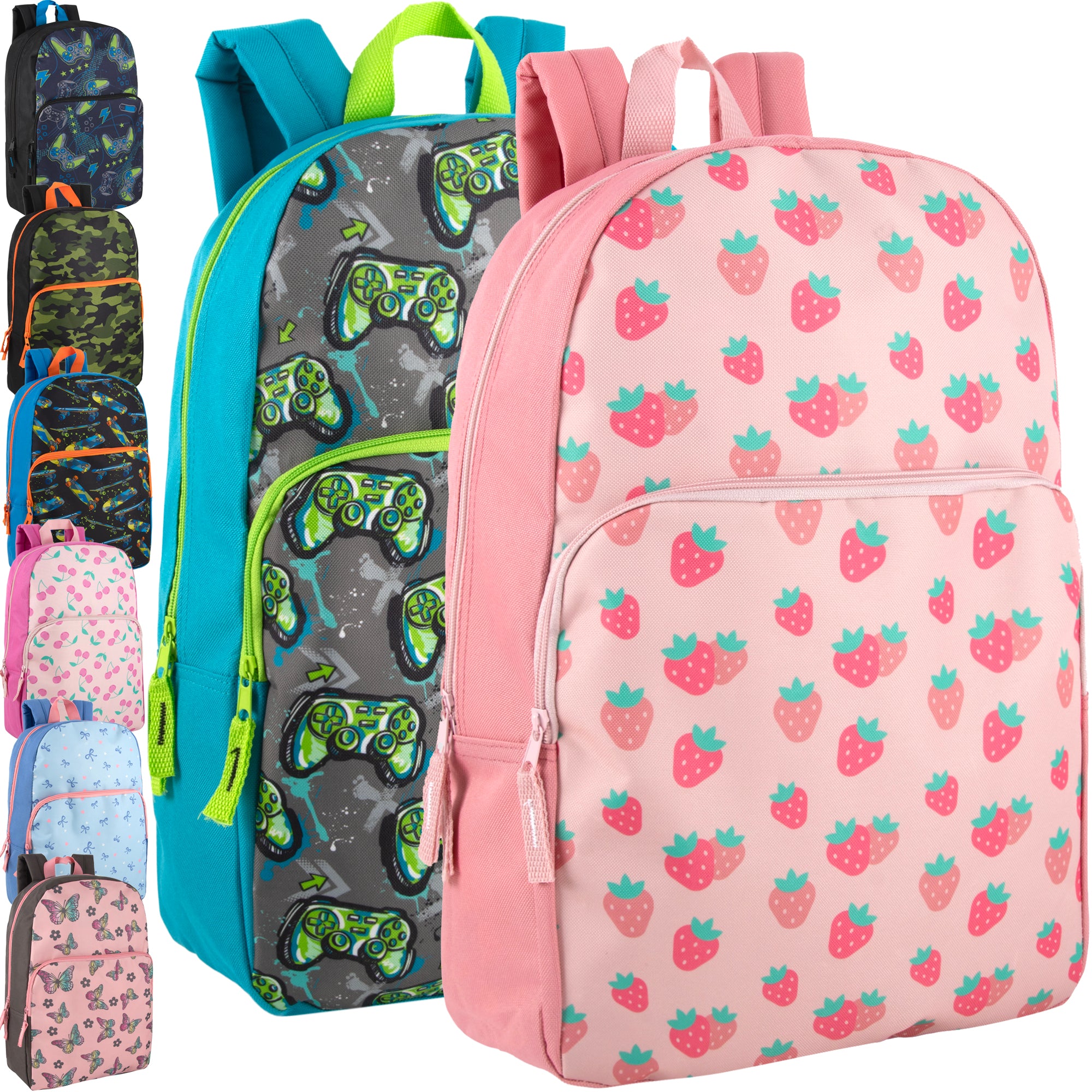 Wholesale 17 Inch Childrens Printed Backpack Assorted Pack IntoWholesale 17 inch childrens printed backpacks assorted pack for school