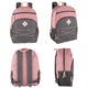 Bulk 17 inch multi pocket bungee backpack in Pink
