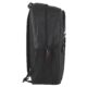 18 inch Mountain Edge multi pocket reflective black backpack with laptop section side view