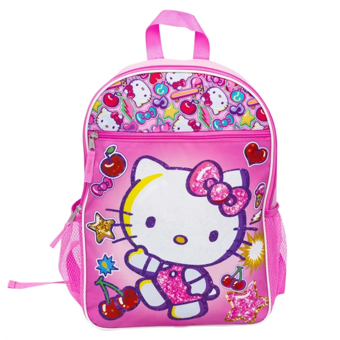 Hello Kitty 5 piece backpack set with matching accessories for school