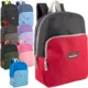 Bulk 15 inch boys two tone backpacks available in 8 assorted colors