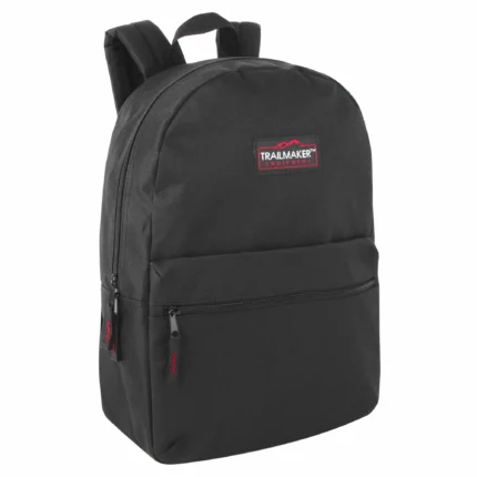 17-inch classic black backpack pack for school and retail use