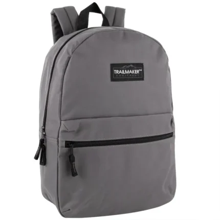 17-inch classic grey backpack color pack for school and travel