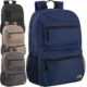 17 inch double front pocket backpack available in 4 assorted colors