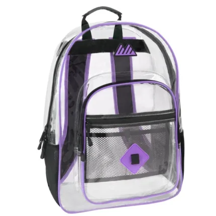 Wholesale 18 Inch Clear Pvc Backpack Purple in Bulk