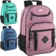 18 inch Mountain Edge double buckle backpack with laptop section in girls colors