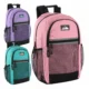 18 inch Mountain Edge multi pocket reflective backpack in 3 girls colors