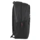 18 inch Mountain Edge multi pocket reflective black backpack with laptop section side view