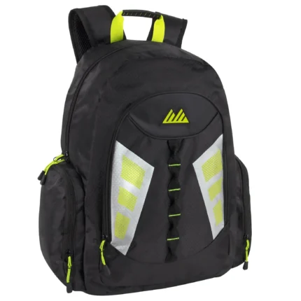 19 inch Mountain Edge reflective multi pocket backpack with laptop section