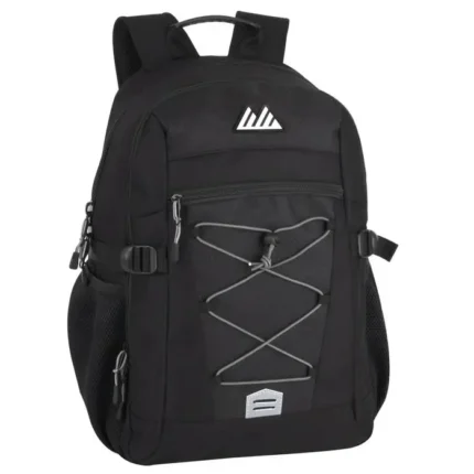 19 inch padded bungee backpack with laptop section for school and travel