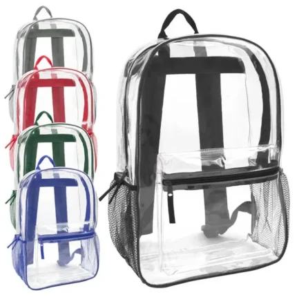 Wholesale PVC Classic 17 Inch Clear Backpacks